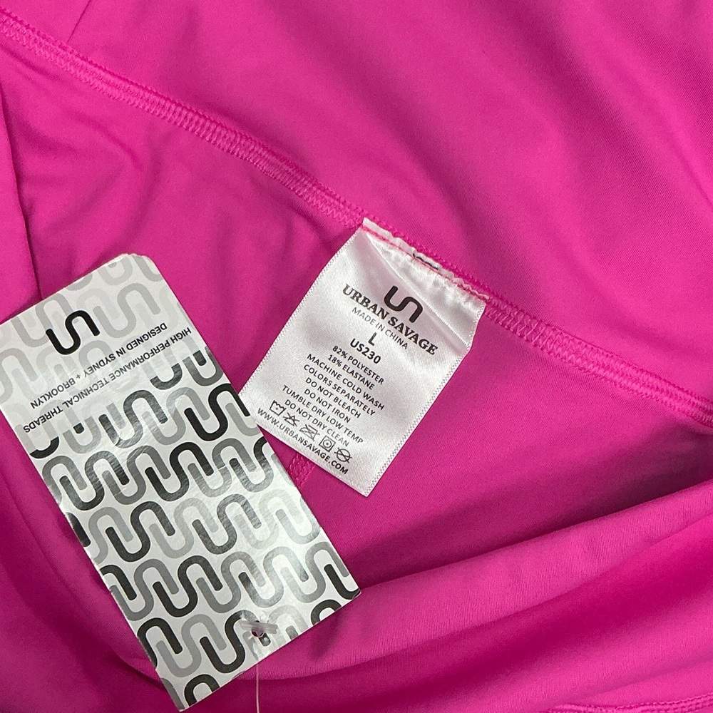 Hot Pink Tennis Skirt with White Insets - Picture 3 of 3